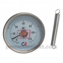 Термометр коррозионностойкий радиальный биметаллический показывающий БТ-52.220(0...100°C)G½.64.1,5